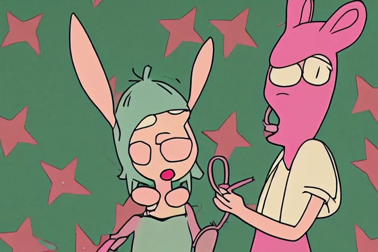 Prompt: Louise Belcher screenshot, in the style of Pinocchio\'s Christmas (1980)