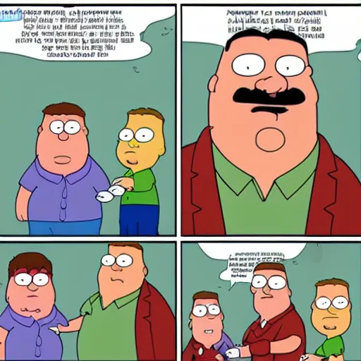 Image similar to homelander as a family guy character