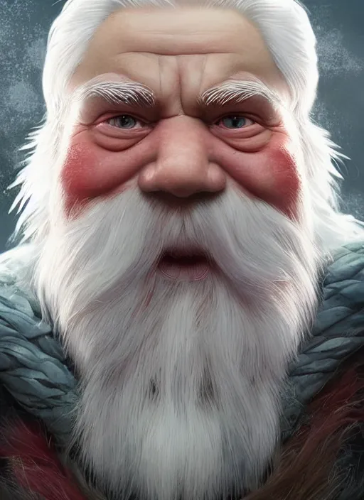 Image similar to dwarf with white hair, red iris, long beard, pale snow white skin, full body character portrait, colorful, octane render, unreal engine, studio lighting, photorealistic, digital art by studio ghibli and greg rutkowski