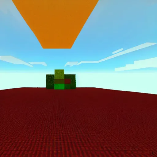 Prompt: a red planet, minecraft style