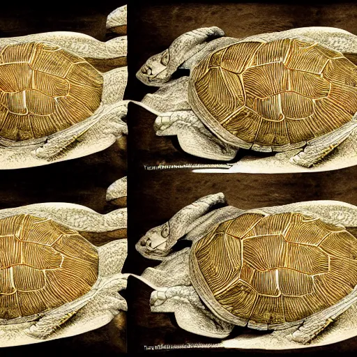 Prompt: Photographic repeating 2D texture of turtle skin