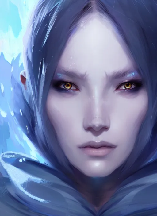 Prompt: character concept art of a ice sorceress, key visual, realistic shaded perfect face, fine details, dystopian environment and background, by stanley artgerm lau, wlop, rossdraws, james jean, andrei riabovitchev, marc simonetti, and sakimichan, trending on artstation