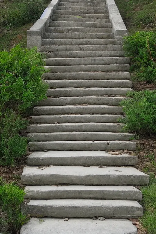 Prompt: stone steps with pillars on both sides by edward hopperi