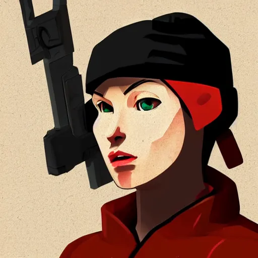 Prompt: a portrait of a half - life 2 team fortress 2 scout video game character art not the girl with the pearl earring character design, in retro colors, synthwave style, 2 d digital vector art