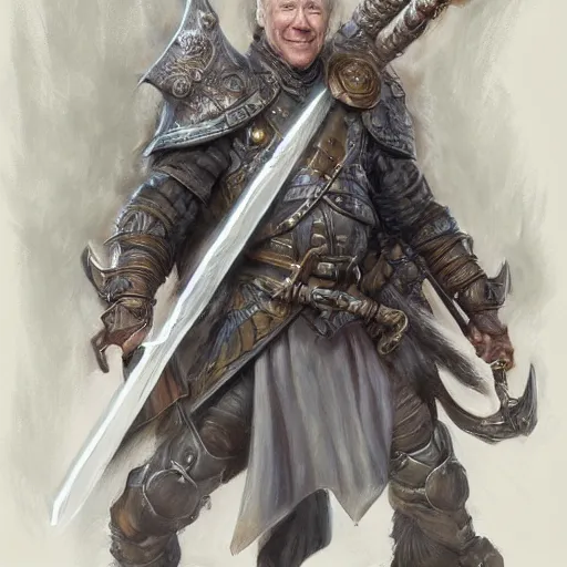 Image similar to Joe Biden as a fantasy D&D character, portrait art by Donato Giancola and James Gurney, digital art, trending on artstation