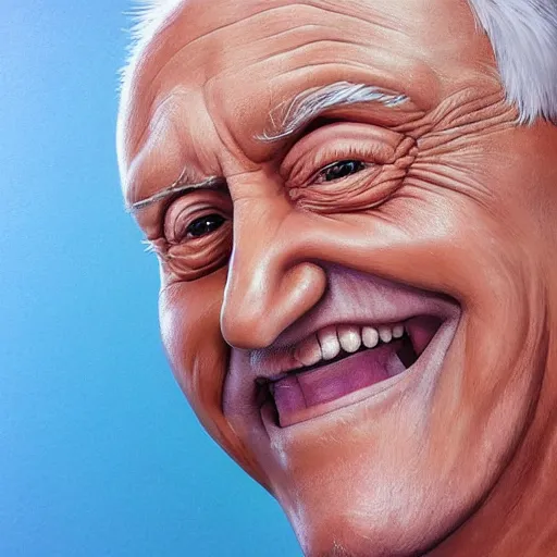 Prompt: Hide the pain harold, by artgerm