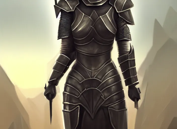 Prompt: landscape of a future city, a young english woman between the ages of 2 0 - 2 5 years, wearing armor and pointing a dagger, wearing a face full of anger. cinematic capture, fine art, modern realism, sharp focus, good lighting, trending on artstation, trending on tiktok, smooth drawing, elegant, authoritative, without anomalies.