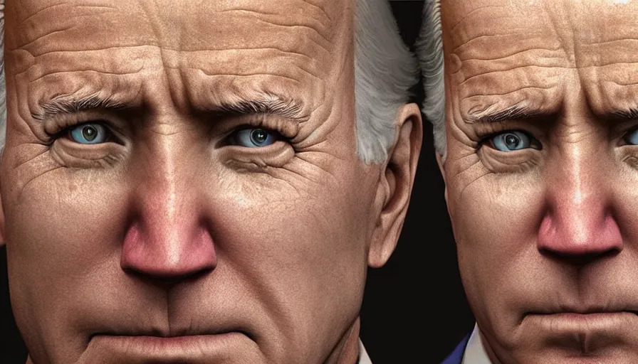 Image similar to serious joe biden's face, hyperdetailed, artstation, cgsociety, 8 k