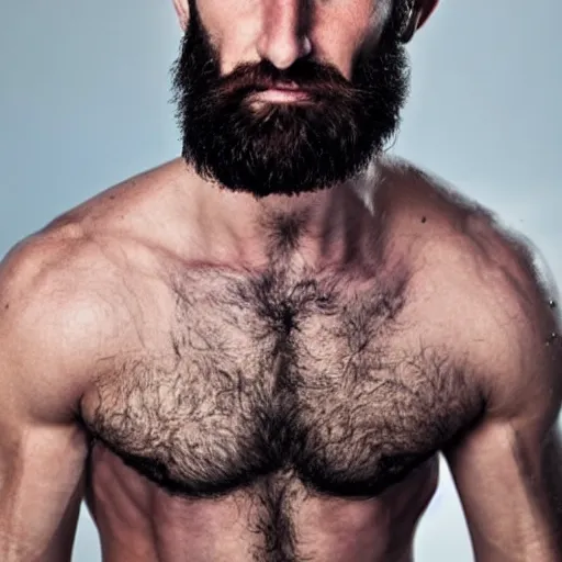 Prompt: Relistic Man with chizzled jaw and trimmed beard,super Muscular -6