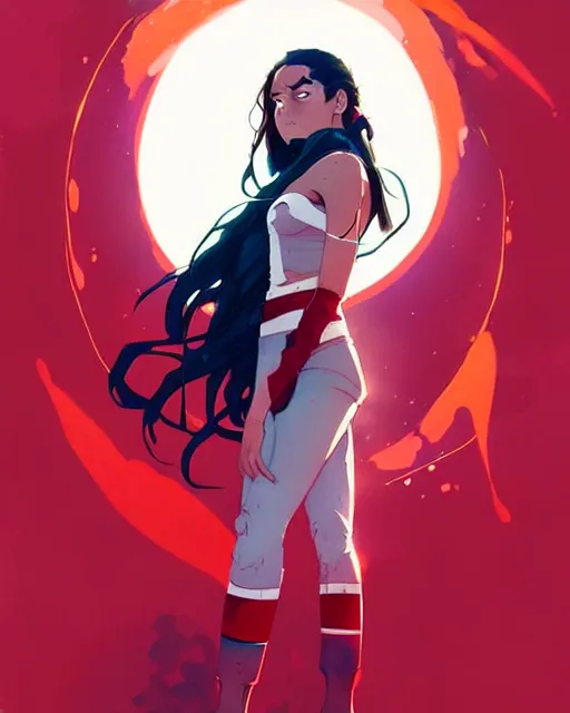 Prompt: a ultradetailed painting of katara by conrad roset, greg rutkowski and makoto shinkai trending on artstation