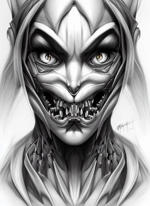 Prompt: portrait of a beast woman by Artgerm, biomechanical, hyper detailled, trending on artstation