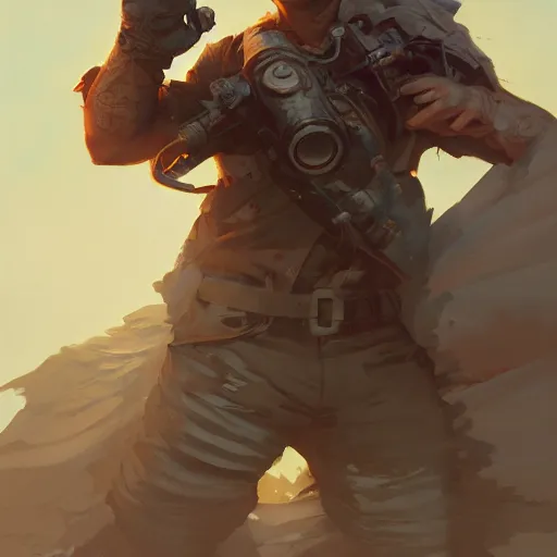 Image similar to hero world mad max, behance hd by jesper ejsing, by rhads, makoto shinkai and lois van baarle, ilya kuvshinov, rossdraws global illumination