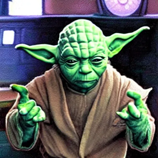 Image similar to joe rogan as yoda