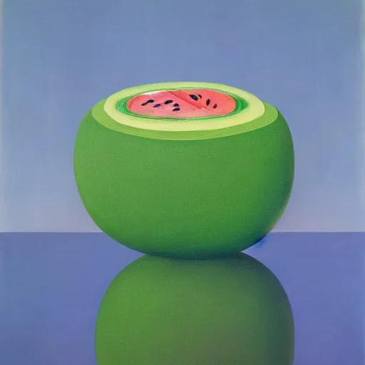 Image similar to watermelon phone by René Magritte