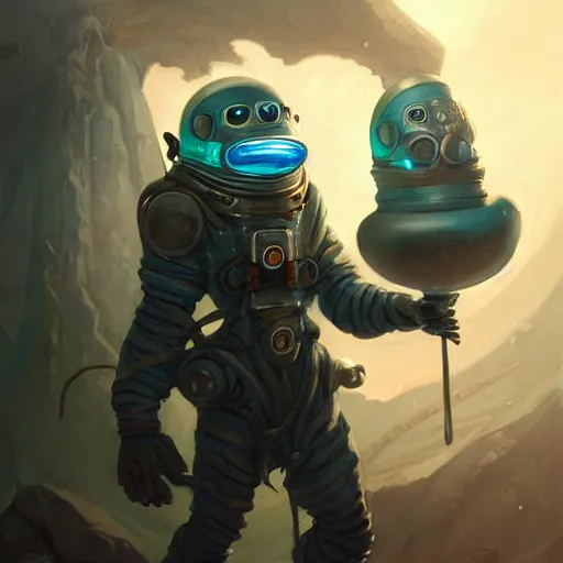 AmongUs astronaut, deep sea diver, DnD character art | Stable Diffusion ...