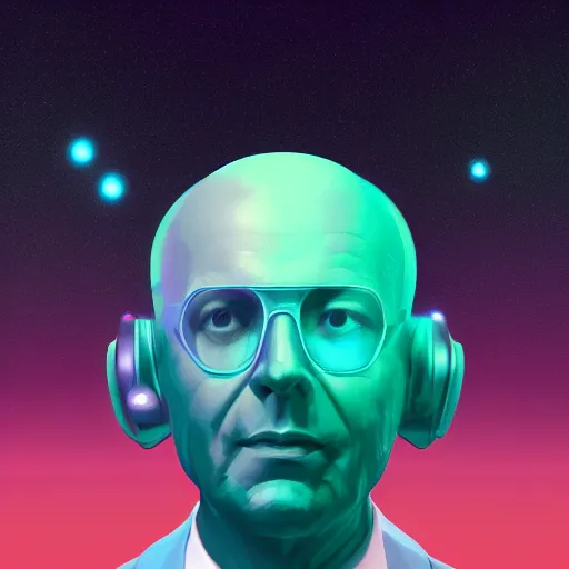 Image similar to beeple portrait made by beeple