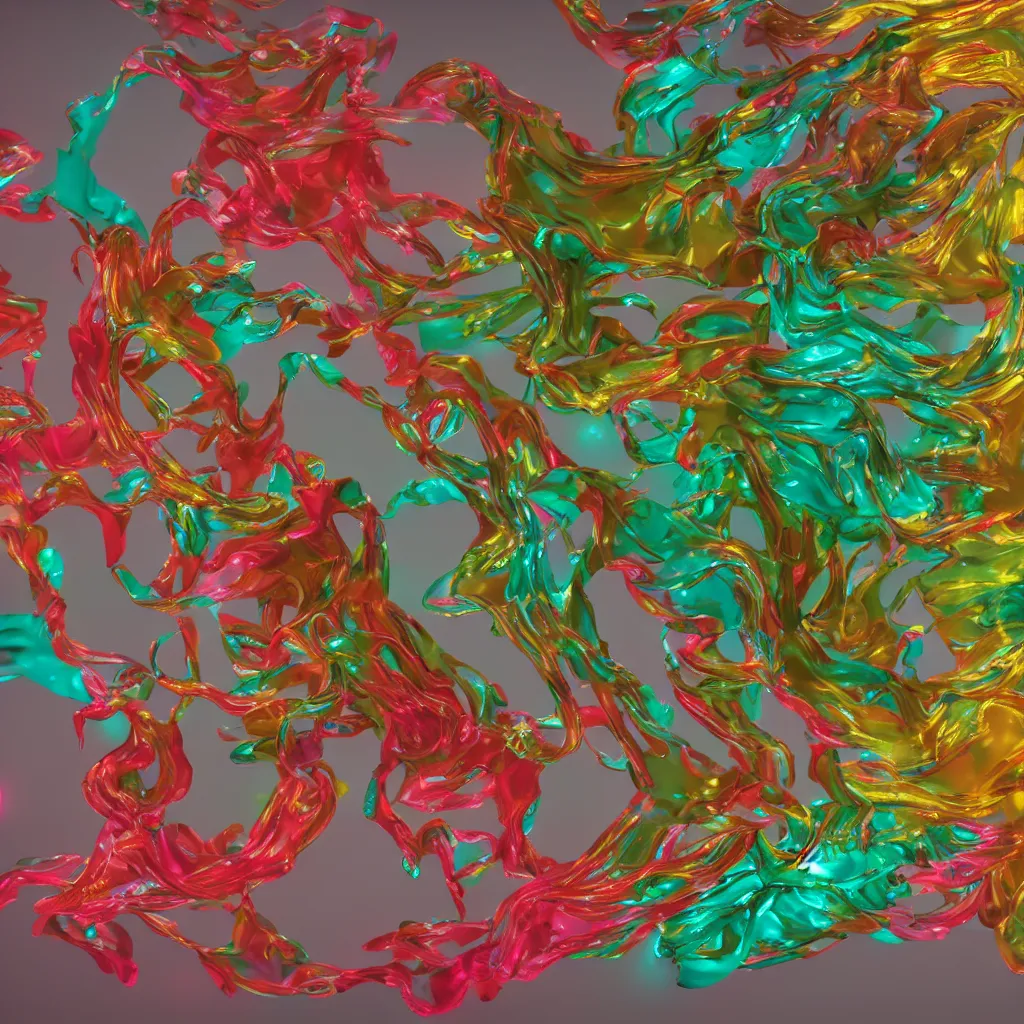 Image similar to painful pleasures by lynda benglis, octane render, colorful, 4 k, 8 k