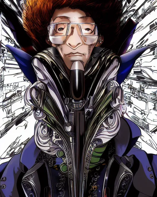 Image similar to portrait of morpheus by masamune shirow, anime, 4 k, hyper detailed