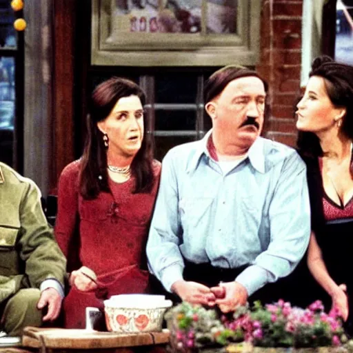 Prompt: hitler in friends sitcom