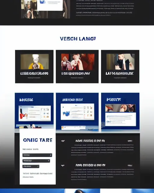 Prompt: online radio design landing page template