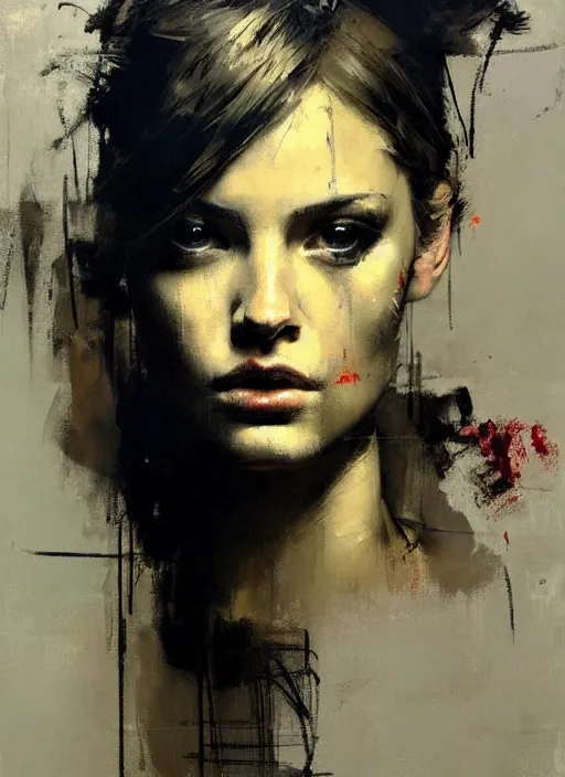Prompt: painting of a gorgeous young woman in the style of Guy Denning, realistic, sharp focus, 8k high definition, insanely detailed, intricate, elegant, art by Guy Denning and Jeremy Mann
