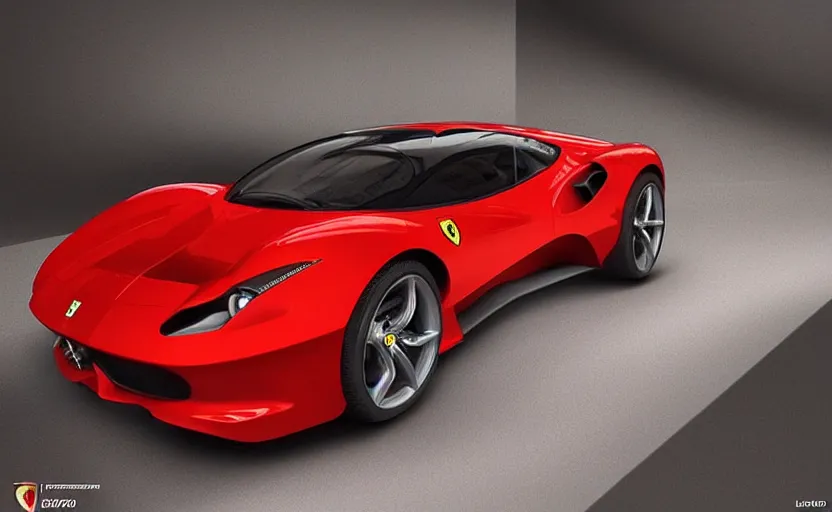 Image similar to “A 2050 Ferrari Concept, studio lighting, HYPER REALISTIC VFX SIMULATION, 8K”