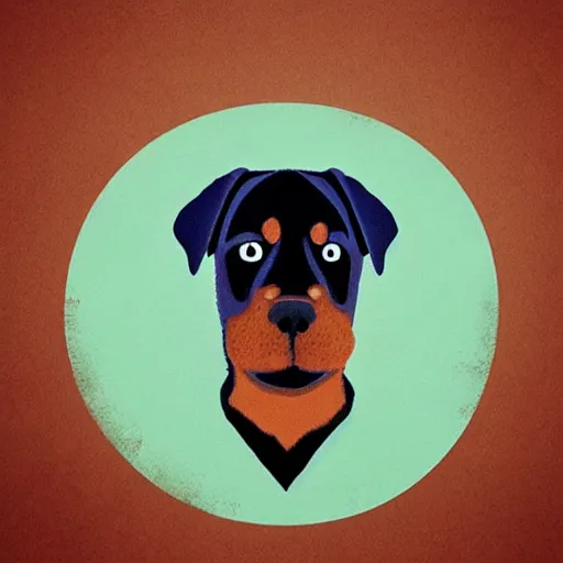 Image similar to rottweiler in the style of pixar