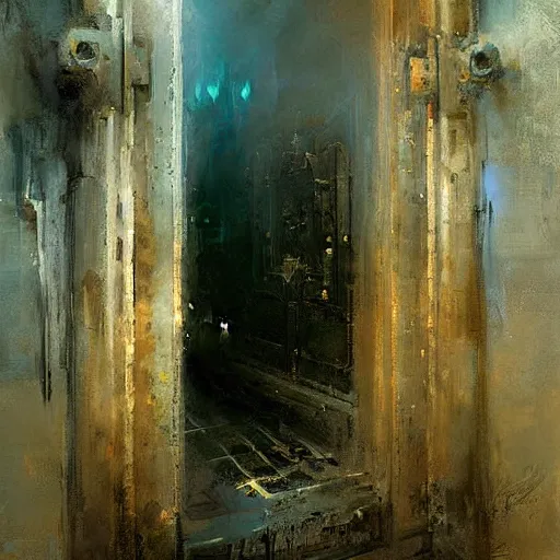 Image similar to heaven gates painting by jeremy mann