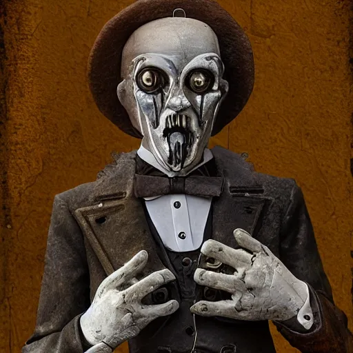 Prompt: the clockwork man, hd photorealistic image