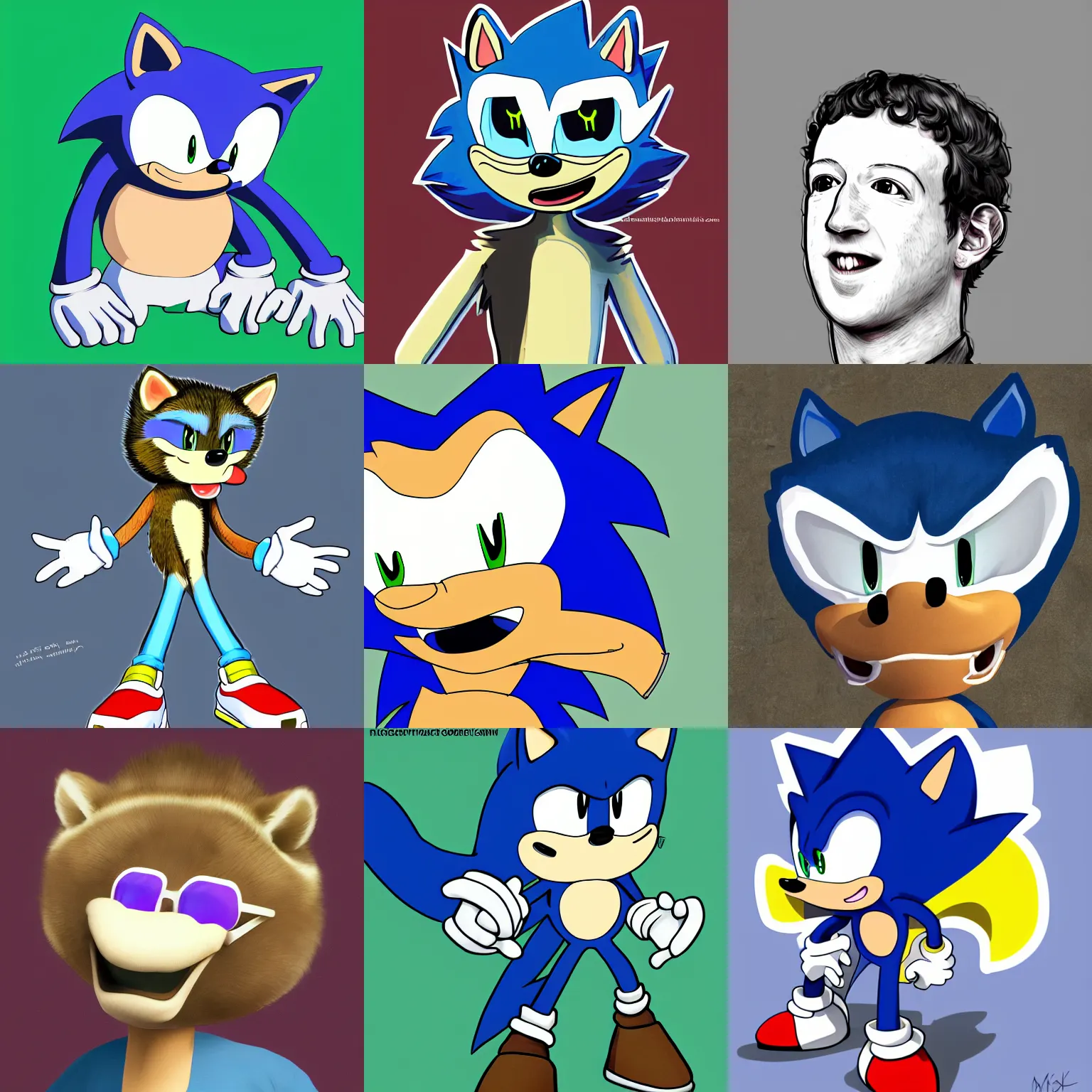 Sonic the Hedgehog fanart, deviantart., Stable Diffusion