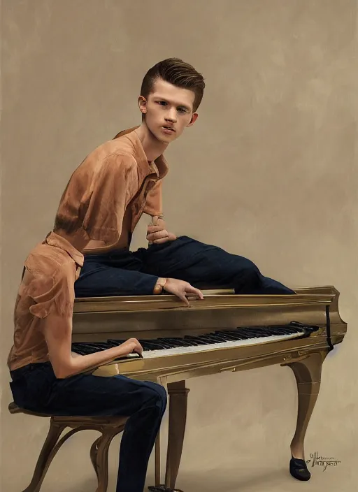 Prompt: a full head photoshot, detailed photograph of skinny young tom holland as a concert pianist, elegant, photorealism ultradetailed digital art, irina french, heraldo ortega, mandy jurgens, golden ratio, art canvas, award winning, masterpiece trending on artstation 8 k 1 5 0 mpx, hasselblade wide shot