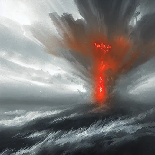 Image similar to explosive storm, fantasy art, concept art, ultra detail