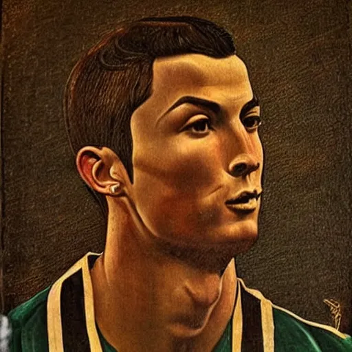 Image similar to cristiano ronaldo by leonardo da vinci