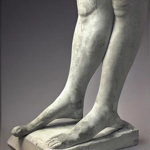 Image similar to Greek statue wearing black socks
