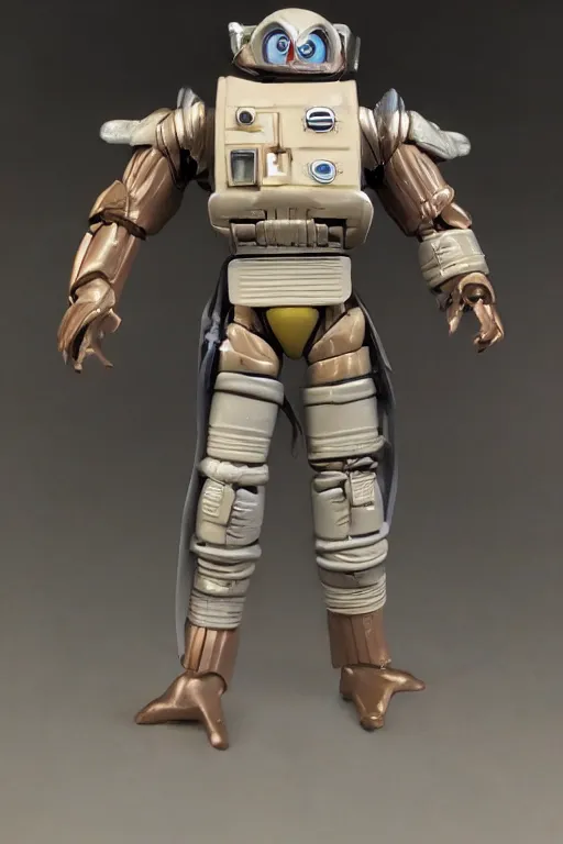 Image similar to 1 9 8 6 kenner action figure, 5 points of articulation, heroic human proportions, sci fi, 8 k resolution, high detail, front view, t - pose, space, star, he - man, gi joe, he man, warhammer 4 0 0 0