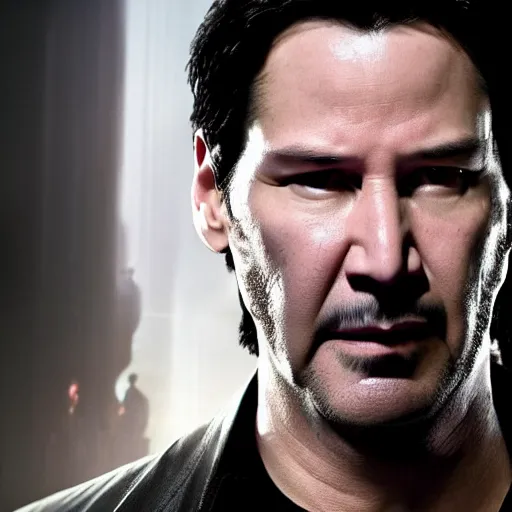 Image similar to Keanu reeves as The punisher 4K detail