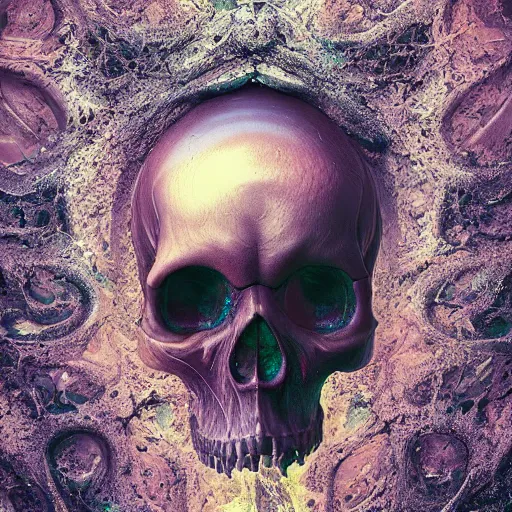 Image similar to portrait_of_a_melting_skull._intricate_abstract._intricate_artwork._by_Tooth_Wu_wlop_beeple_dan_mumford._octane_render_trending_on_artstat