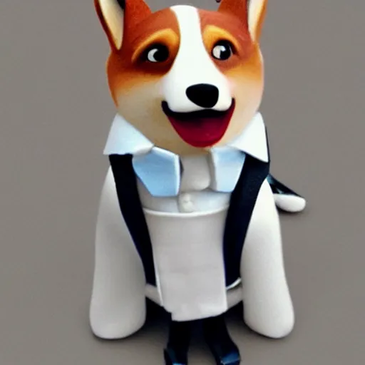 Prompt: corgi in a suit, cute, photorealistic, happy