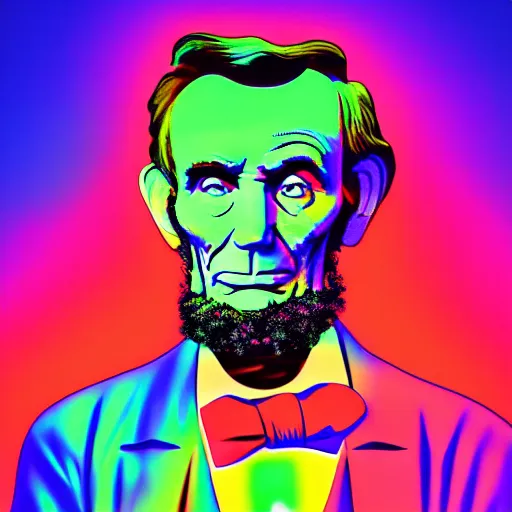 Prompt: vector abe lincoln in hoodie, portrait, vaporwave, synthwave, neon, vector graphics, cinematic, volumetric lighting, f 8 aperture, cinematic eastman 5 3 8 4 film