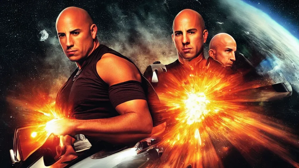 Prompt: Dominic Toretto in space