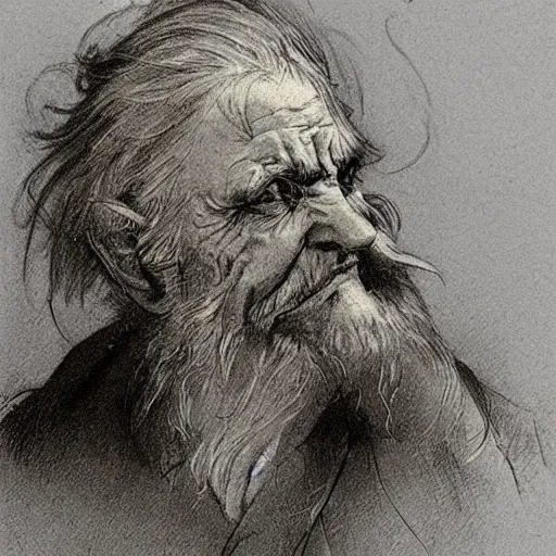 Image similar to a sketch by Jean-Baptiste Monge of an old man in the style of by Jean-Baptiste Monge that looks like its by Jean-Baptiste Monge and refencing Jean-Baptiste Monge