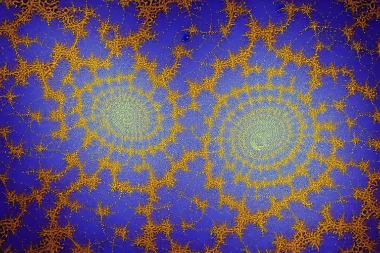 Prompt: a fractal within a fractal within a fractal within a fractal within a fractal, starry night