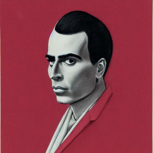 Prompt: pencil illustration of Cristobal balenciaga