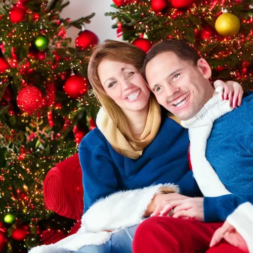 Image similar to stock photo of a couple at Christmas