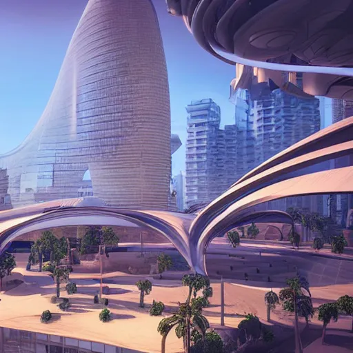 Image similar to utopian future city with amazing modern architecture, parametric design, highly detailed, photorealistic portrait, bright studio setting, studio lighting, crisp quality and light reflections, unreal engine 5 quality render