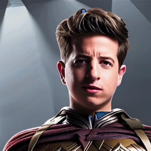 Prompt: Charlie Puth wearing Wonder woman's armor, photo realistic, detailed