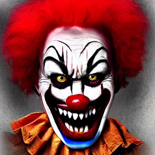 Image similar to evil clown