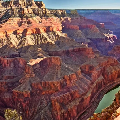 Prompt: holographic iridescent Grand Canyon cinematic