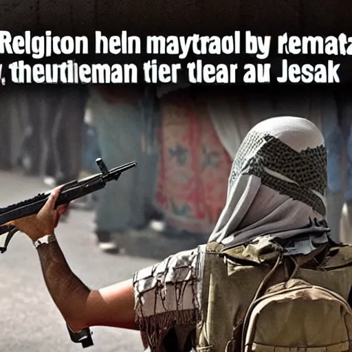 Prompt: religion of terrorists