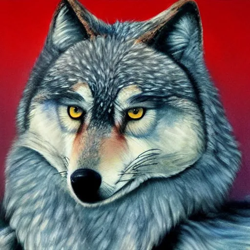 Image similar to ( ( ( ( wolf ) ) ) ) with the head of an owl, animal full body, lying down, featured on artstation